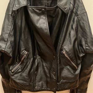 Free people leather jacket